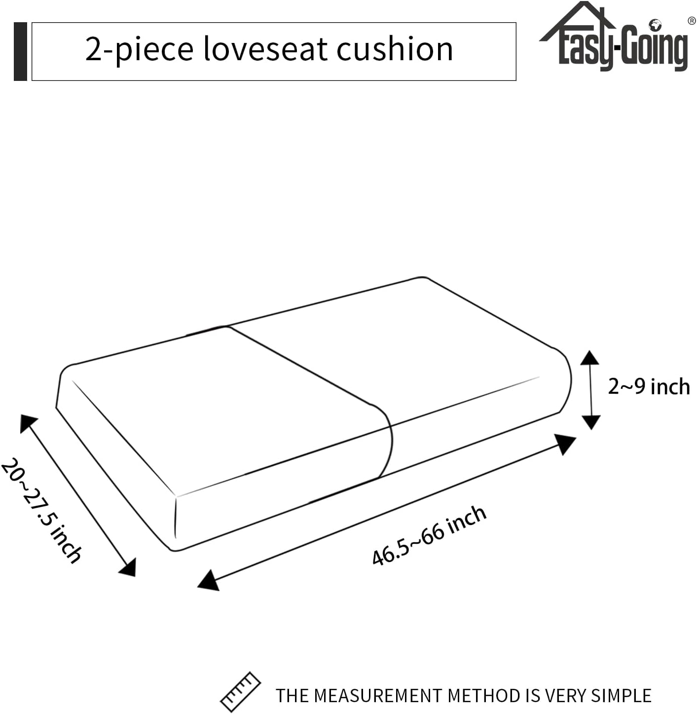 Easy-Going Fundas de cojín de vellón para asiento de sofá, funda de cojín suave y elástica para niños, mascotas (cojín de sofá biplaza de 2 piezas,