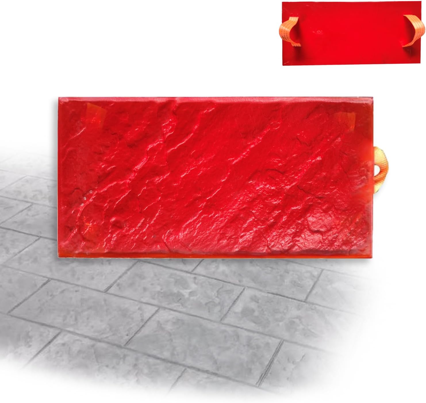 Sellos de hormigón Moldes de hormigón Textura de baldosas de piedra rectangular Estera de textura de hormigón Mismo piso de pizarra Estera de sello