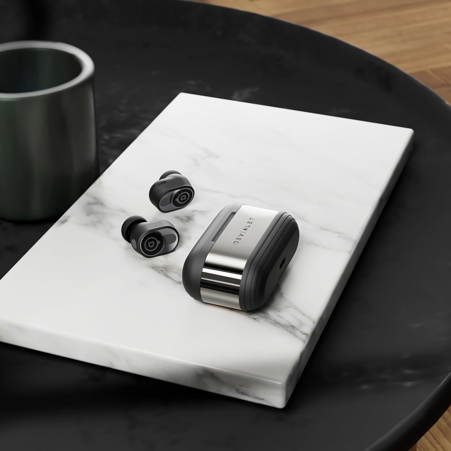Devialet – Auriculares inalámbricos verdaderos – Gemini II – Negro mate – para música diaria y sonido de viaje – Cancelación de ruido – Ajuste cómodo