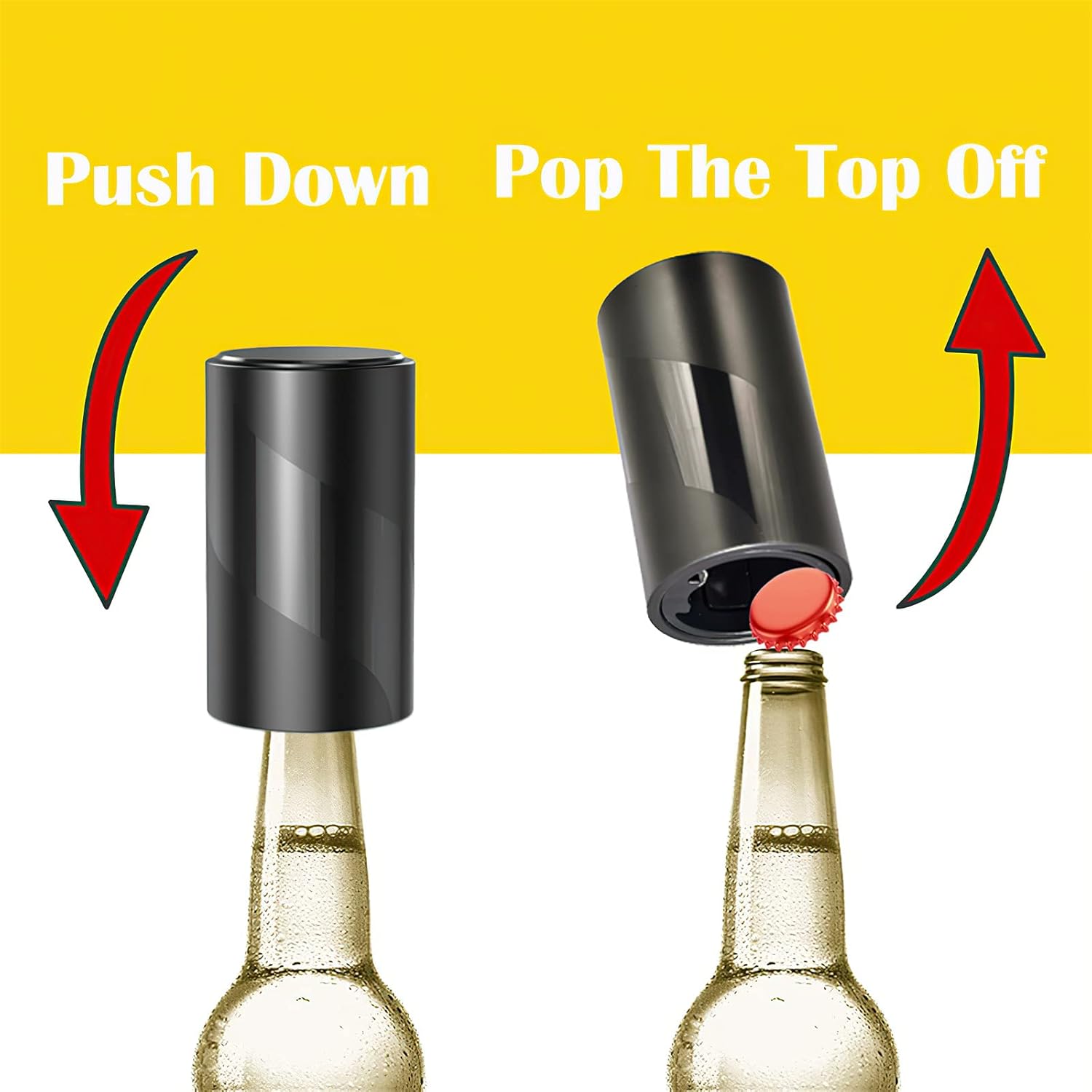 Destapador de Cerveza Divertidos automático con tapa de botella de cerveza para cocas mexicanas, botellas de vidrio con metal, sin daños en las