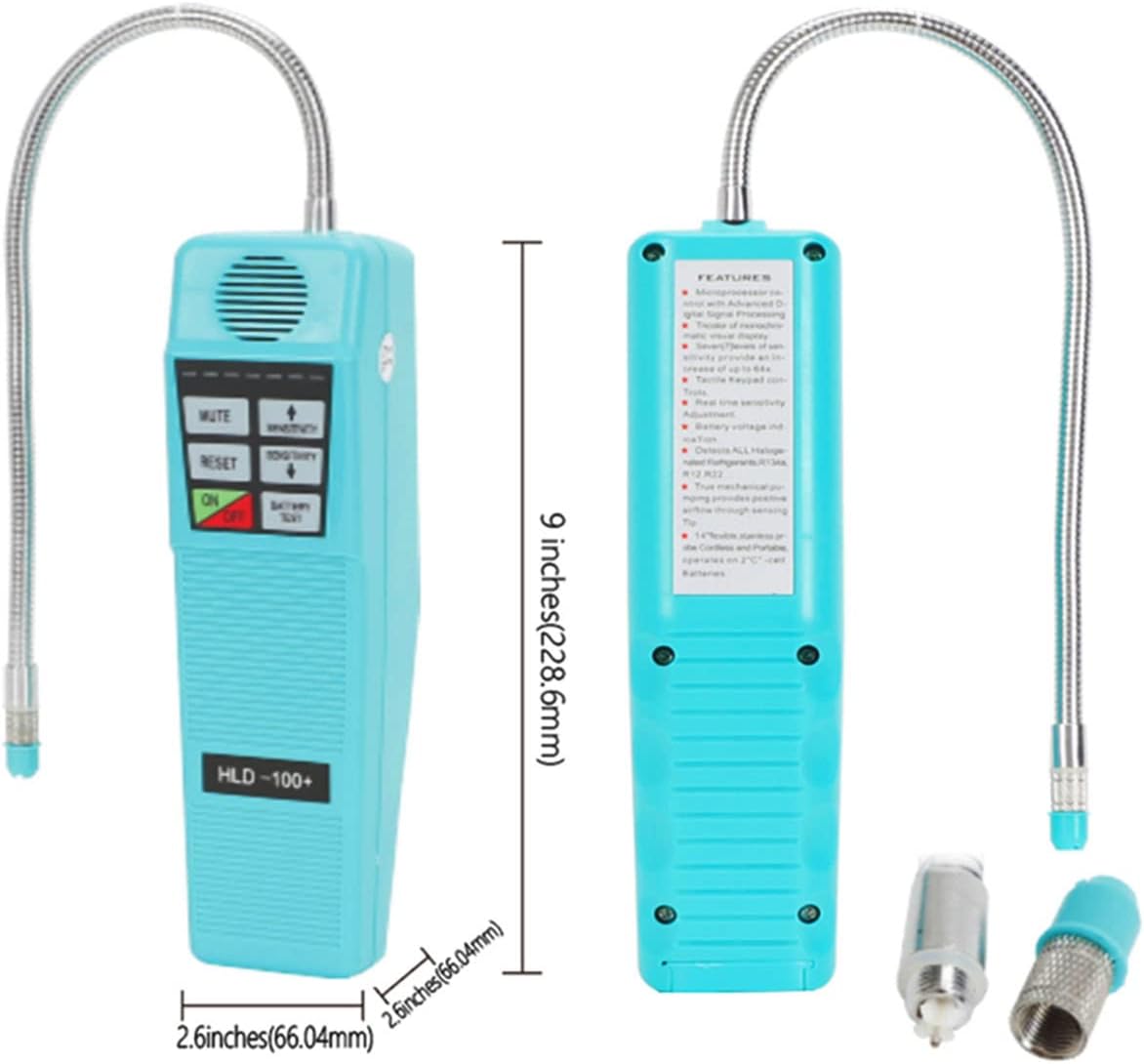 Detector de fugas de gas refrigerante, detector de fugas de halógeno Detector de fugas de freón HVAC R22 R410a R134a R290 R600a R1234yf CFCs HCFCs