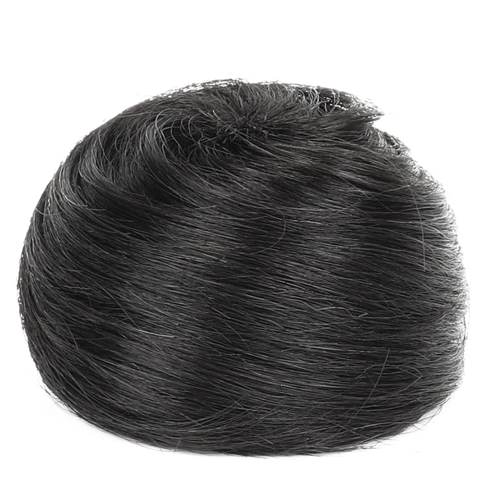 2 piezas de cabello humano desordenado de moño, moño rosa desordenado, moño para mujeres, coleteros de cabello real, extensiones de moño para cola