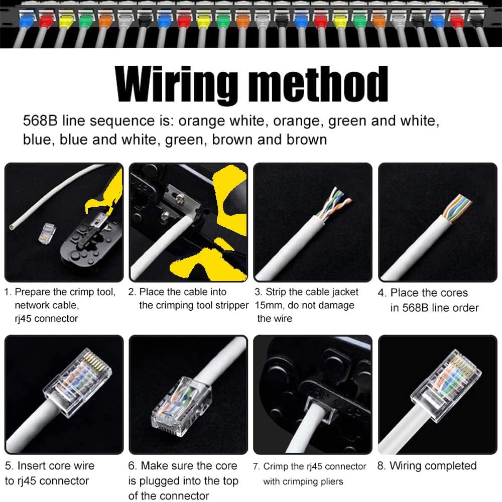 TAIWAIN CAT6 – Juego de reparación de herramientas de crimpado de red CAT5 con conectores RJ45 para RJ11RJ12, kit de pelacables de crimpado de red