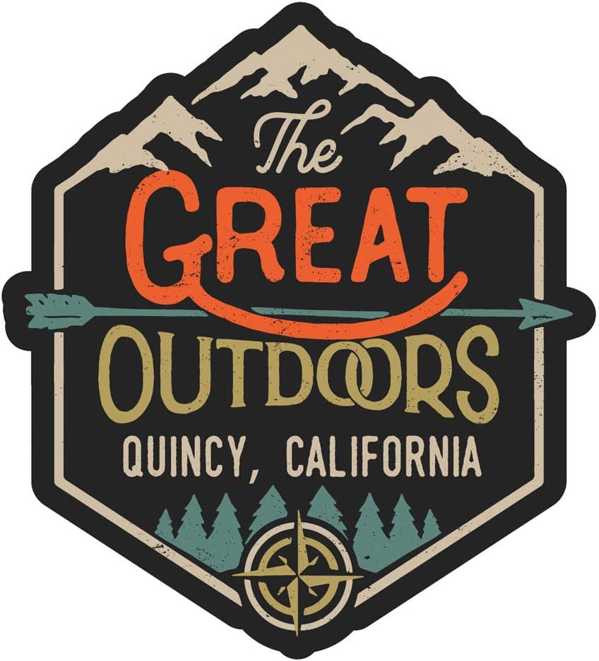Quincy California The Great Outdoors Design – Imán para nevera (2 pulgadas)
