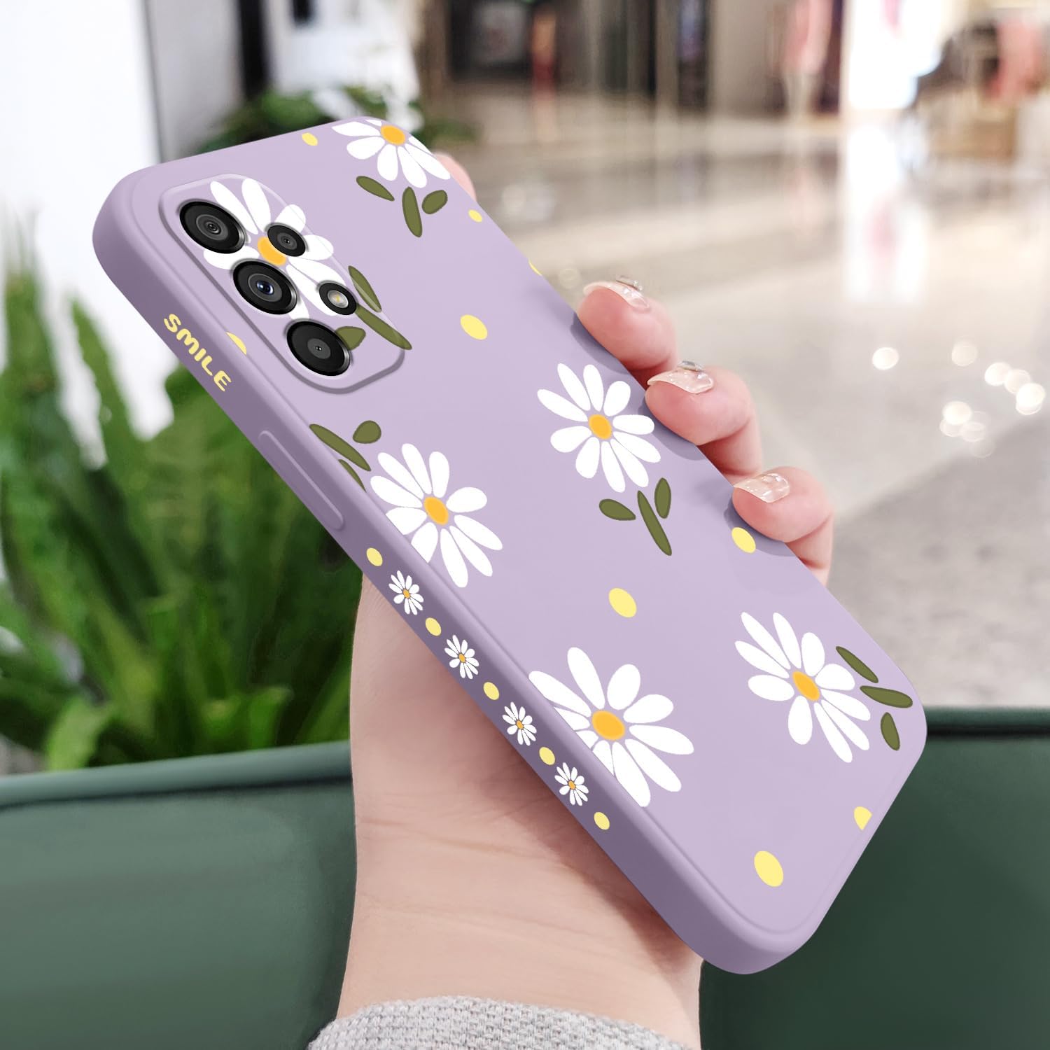 LEECG Funda para teléfono Galaxy A53 5G, para Samsung Galaxy A53 5G, diseño creativo lateral, funda protectora de silicona suave para mujer, funda