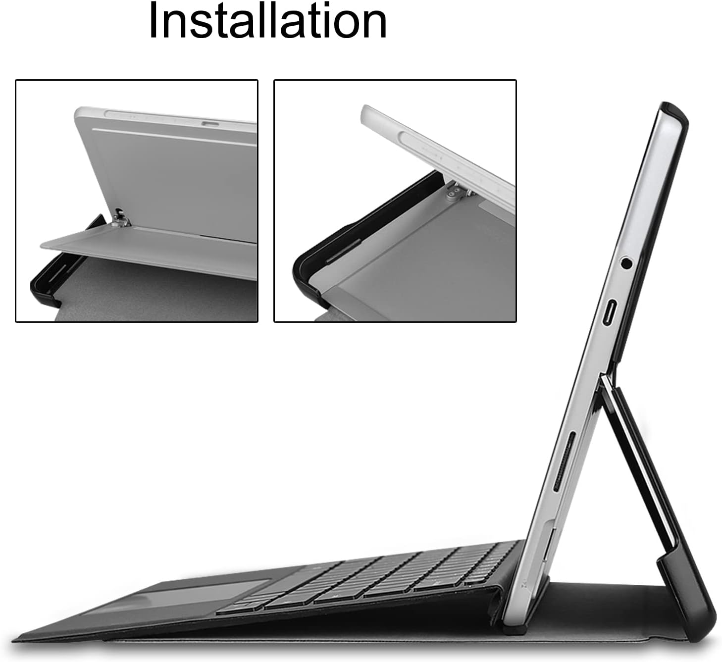 Funda para Microsoft Surface Pro 8, de poliéster de múltiples ángulos, delgada, ligera, para tableta Microsoft Surface Pro 8 de 13 pulgadas,