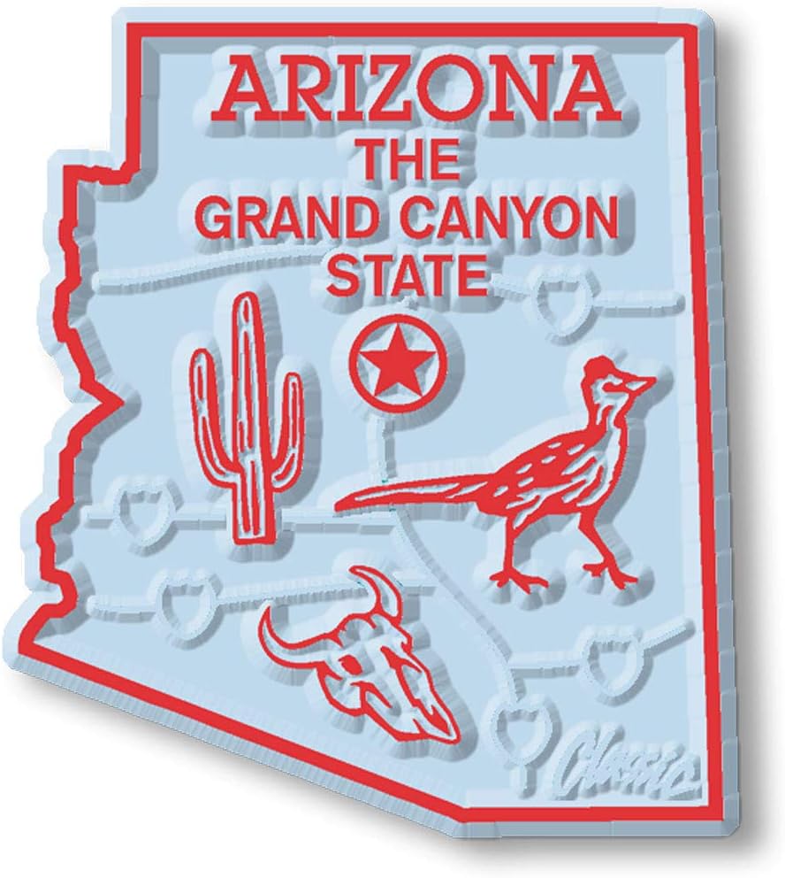 Juego de imanes de Arizona de seis piezas de Classic Magnets, incluye 6 diseños únicos, recuerdos coleccionables fabricados en los Estados Unidos