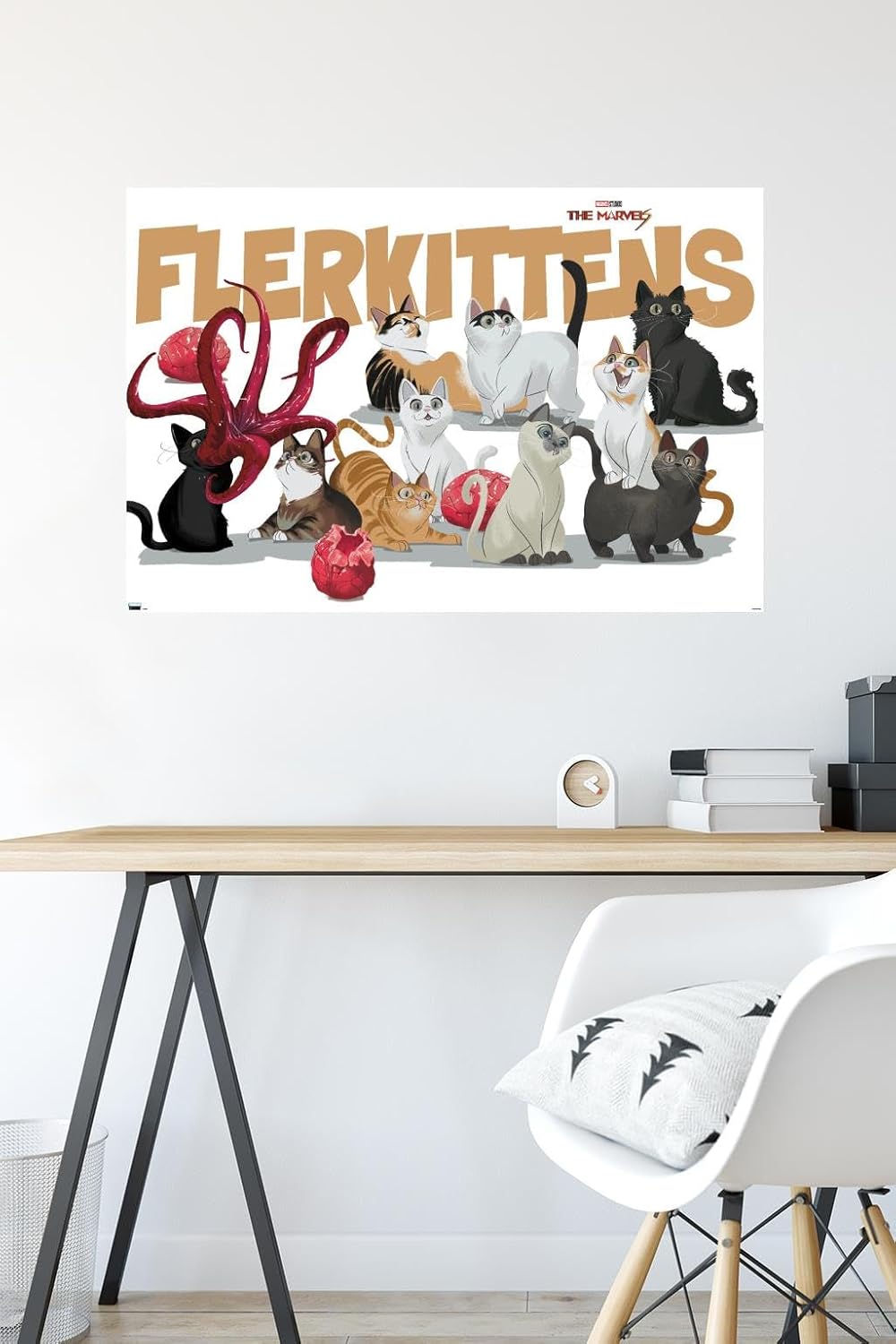 Trends International Marvel The Marvels – Póster de pared de Flerkittens, 22.37 x 34.00 pulgadas, versión sin marco