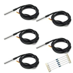 Gikfun DS18B20 Temperature Sensor Waterproof Digital Thermal Probe Sensor for Arduino (Pack of 5pcs) EK1083 Gikfun DS18B20 Temperature Sensor Waterproof Digital Thermal Probe Sensor for Arduino (Pack of 5pcs) EK1083