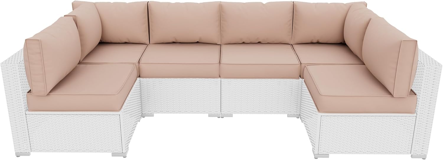 Amopatio Cojines de repuesto para muebles de patio, cojines impermeables para muebles de patio, cojines de asiento profundo, cojines de asiento de