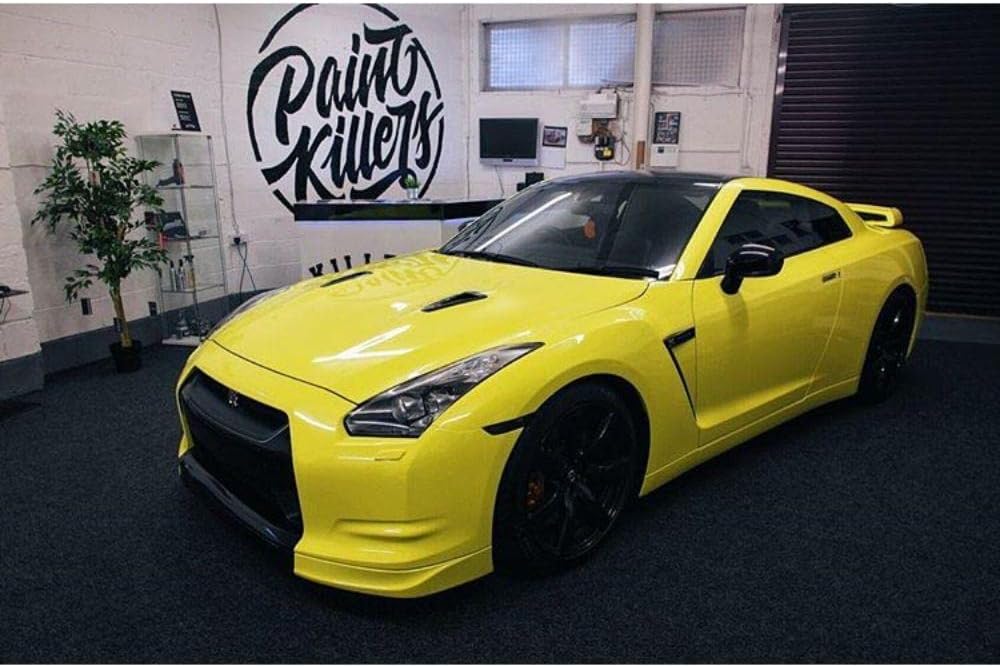 Avery SW900 – Rollo de envoltura de coche amarillo brillante ambulancia  236-O  (Muestra de 3 x 5 pulgadas)  Envoltura de vinilo automotriz para