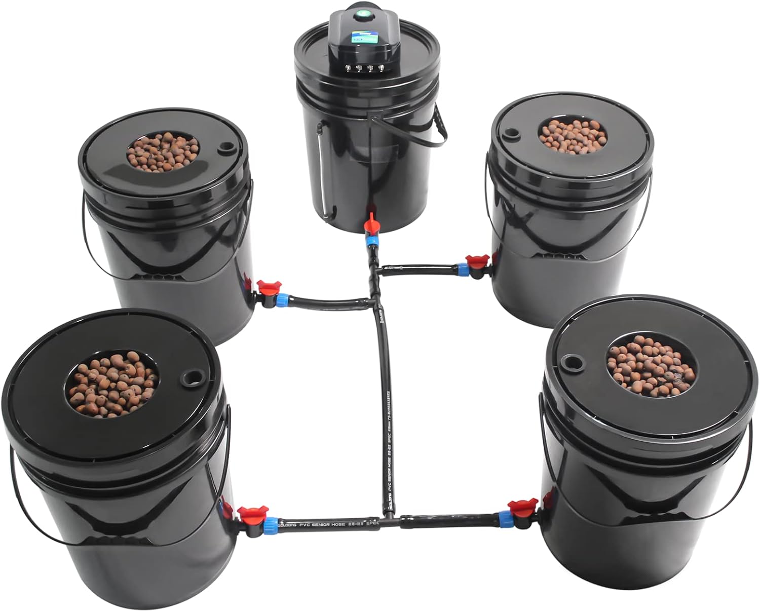 JINHZIXIU Hydroponics Systems – Sistema de cubo hidropónico de cultivo de agua profunda de 5 galones, kit de sistema de cultivo hidropónico, kit de