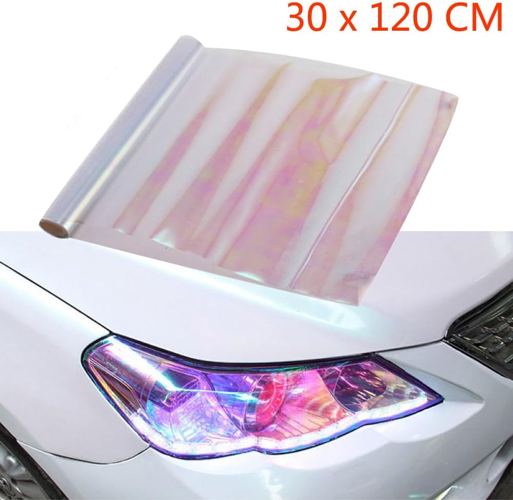 VICASKY Calcomanías de vinilo para faros delanteros de automóvil, envoltura de automóvil, calcomanías de bricolaje para luz antiniebla, película de
