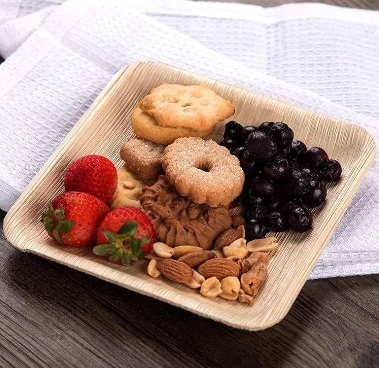 My Sanctuary – Paquete de 20 platos de bambú de 8 pulgadas, platos compostables y biodegradables, alternativa ecológica a los platos de bambú,