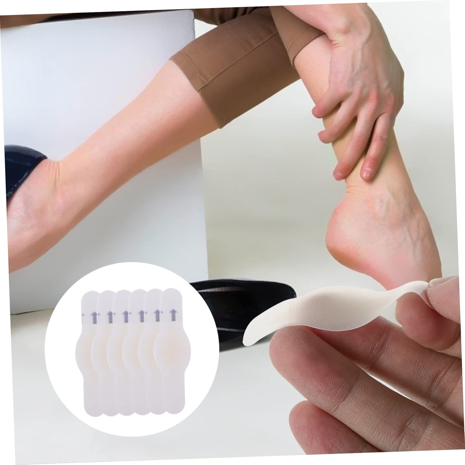 HEALLILY 20 calcomanías de ampolla líquida para talones para mujeres, vendajes de silicona antidesgaste para talón para ampollas de talón, adhesivo