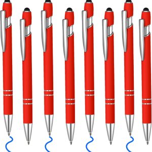 8 bolígrafos de tinta azul con punta de lápiz digital 2 en 1, bolígrafos de metal, para pantallas táctiles, colegio, oficina, compañeros de trabajo 8 bolígrafos de tinta azul con punta de lápiz digital 2 en 1, bolígrafos de metal, para pantallas táctiles, colegio, oficina, compañeros de trabajo