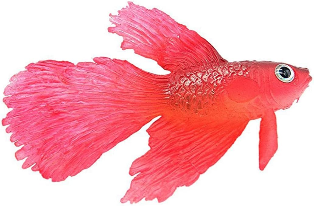 Decoración botánica de silicona Betta Fish artificial Betta Estatua de pez artificial simulación de peces falsos Betta Tropical Fish Ornamento