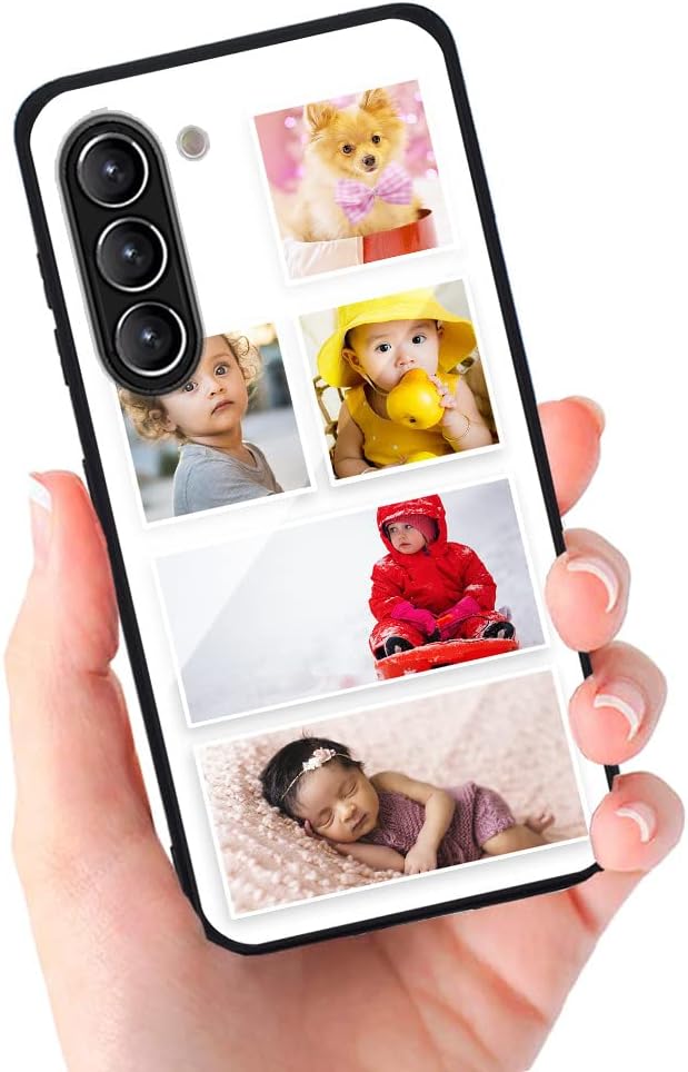 Funda de teléfono personalizada para Samsung Galaxy S23 5G, vidrio templado antiarañazos, a prueba de golpes, funda de TPU suave con imagen, texto,
