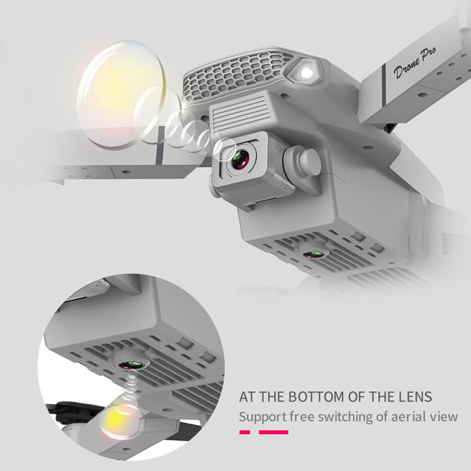 1080P HD Dual Camera FPV Mini Aerial Photography Drone, Foldable WiFi Quadcopter RC Drones, Rolling 360 Headless Mode 3-Level Flight Speed, Remote