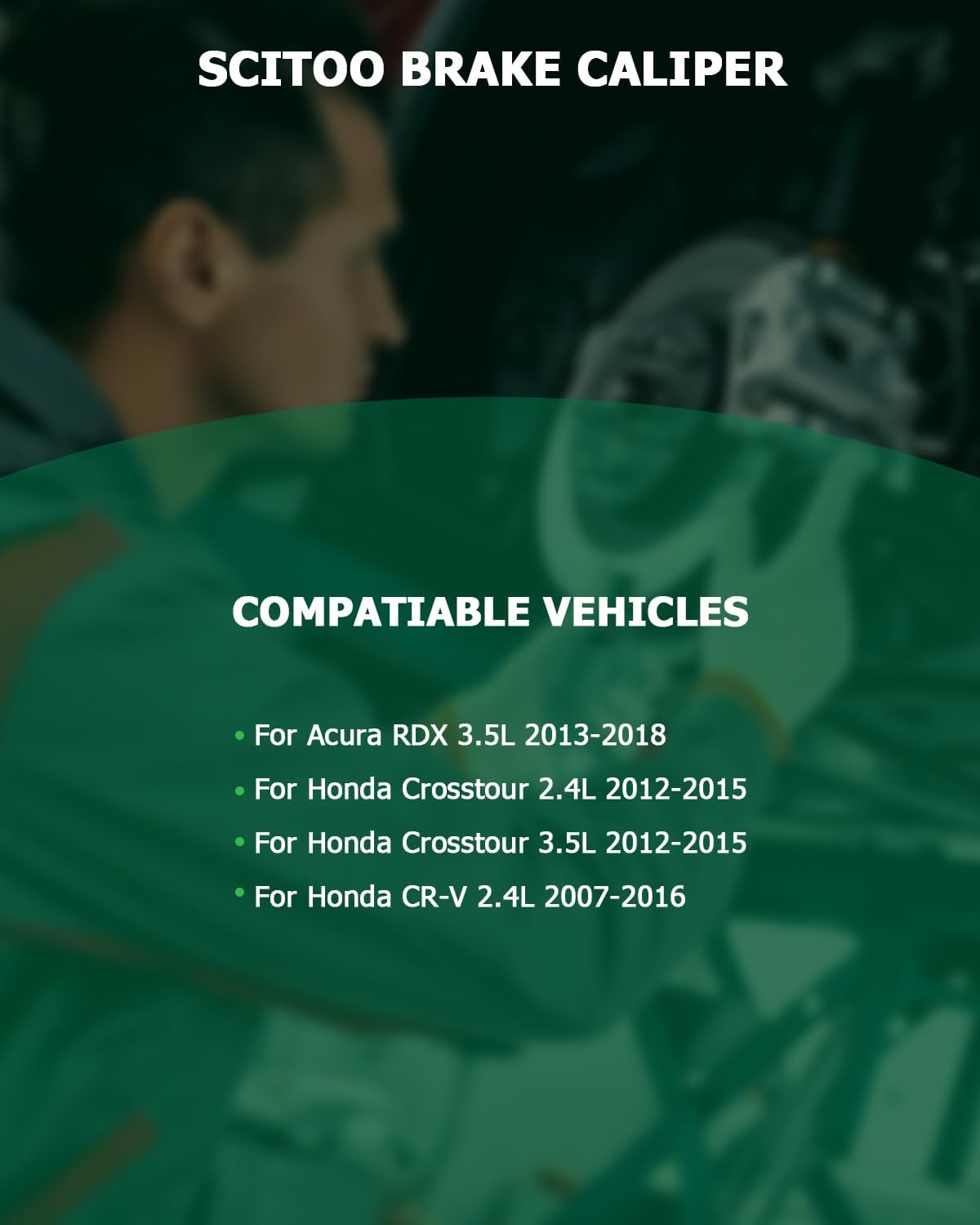 SCITOO Pinzas de freno traseras izquierdas+derecha con soporte 19B6886 19B6887 compatibles para Acura RDX 2013-2018 para Honda Crosstour 2012-2015