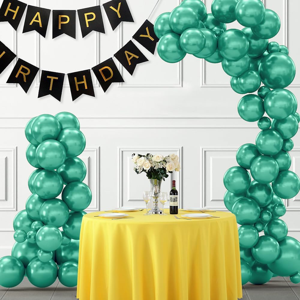 Globos verdes, 5 pulgadas, 50 unidades, globos cromados verdes, globos metálicos verdes, globos de aluminio, globos para decoración de fiestas, arco