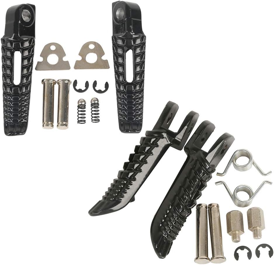 SLMOTO Estriberas delanteras y traseras para Suzuki GSXR 600 750 2006-2018 GSXR1000 05-17