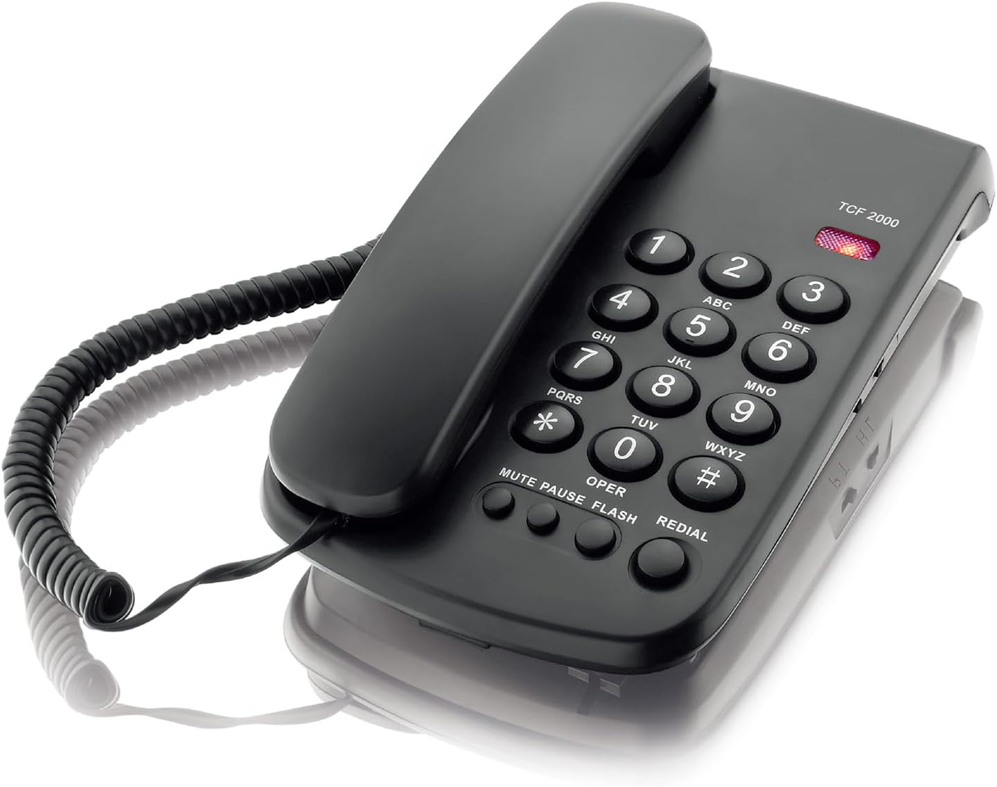 TCF-2000 Teléfono de escritorio Teléfono fijo Teléfono de reducción de ruido de sonido claro Teléfonos para oficina en casa Hotel Teléfono de