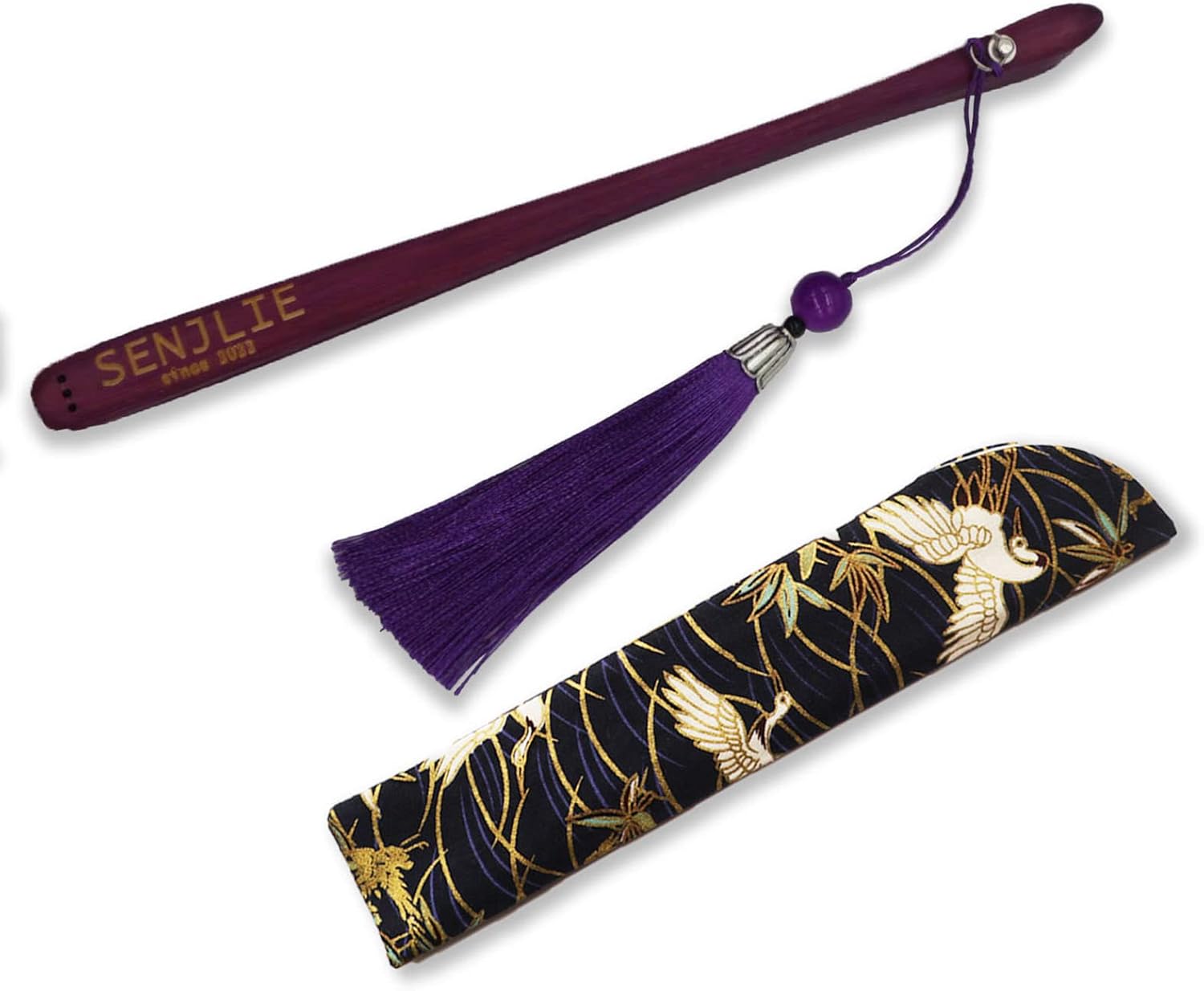 SENJLIE – Abanico plegable de bambú hecho a mano de 7 pulgadas (7.1in) para mujer, ventilador de mano plegable de madera chinajaponesa con bolsa de