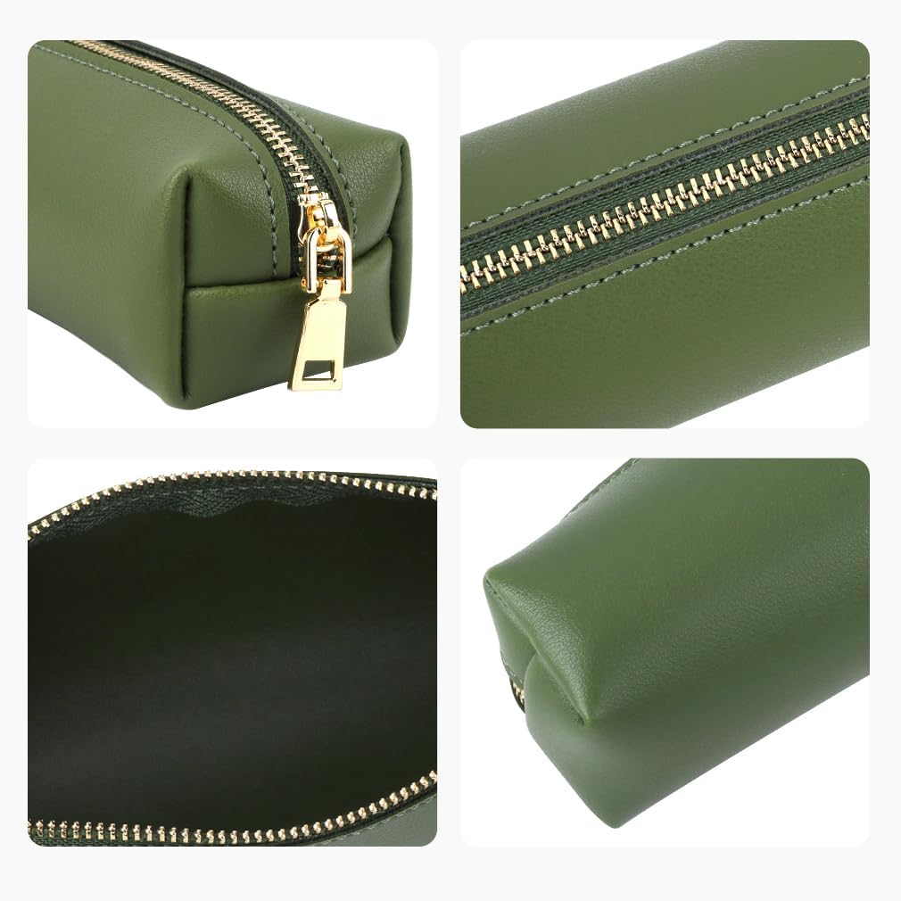 iSuperb Estuche de lápiz PU Bolsa de cuero para bolígrafos Bolsa delgada Bolsa de papelería encantadora Bolsa de cosméticos portátil Bolsa