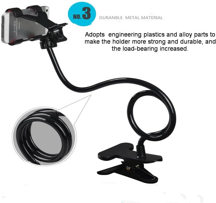 Soporte de cuello de cisne flexible universal de brazo largo para teléfono celular perezoso Soporte de coche Soporte de mesa de escritorio para