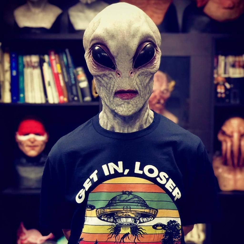 Máscara de alienígena de Halloween, máscara de terror aterrador, máscara de alienígena, máscara mágica para fiestas
