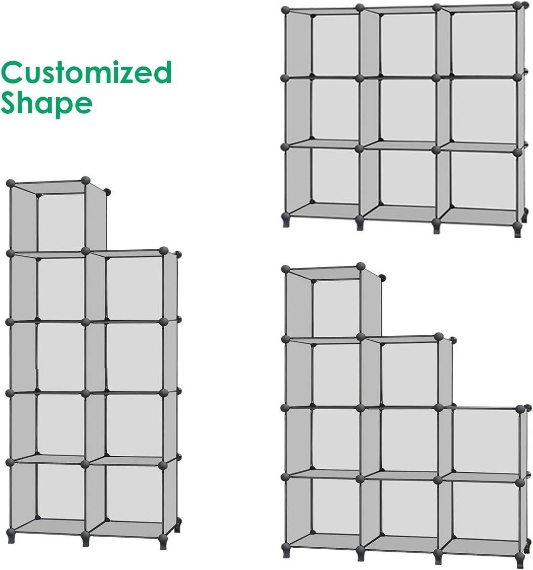 TomCare – Organizador de almacenamiento de 9 cubos, estantes de plástico para armar, estantería modular de libros para el dormitorio, la sala de