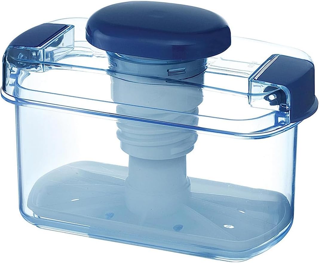Tsukemono – Contenedor rectangular para hacer pepinillos instantáneos, fabricado en Japón, sin BPA (azul, 0.8 litros)