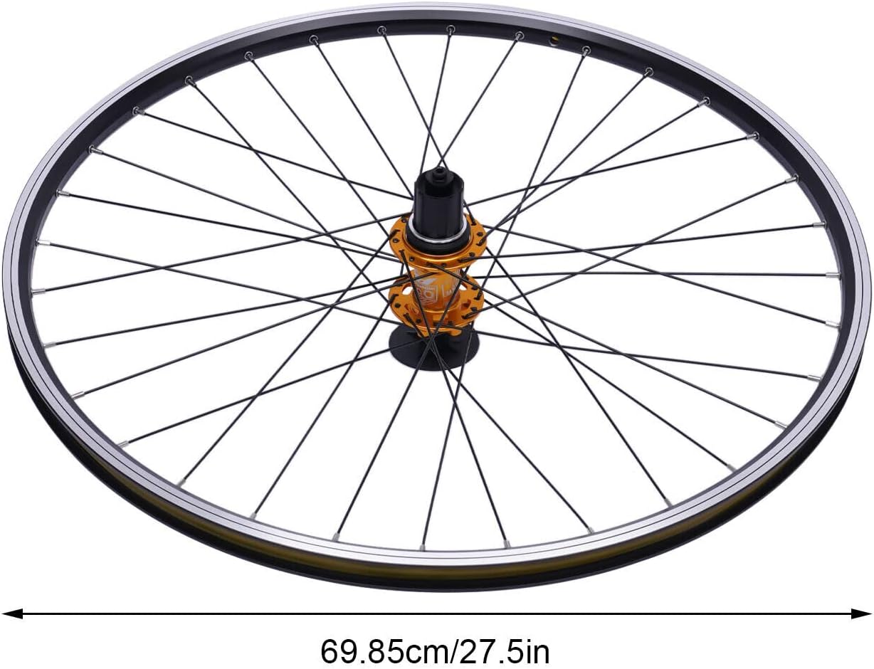 Juego de ruedas para bicicleta de montaña, 27.5 pulgadas, ruedas delanteras y traseras, aleación de aluminio, freno de disco MTB para casete de 7 a