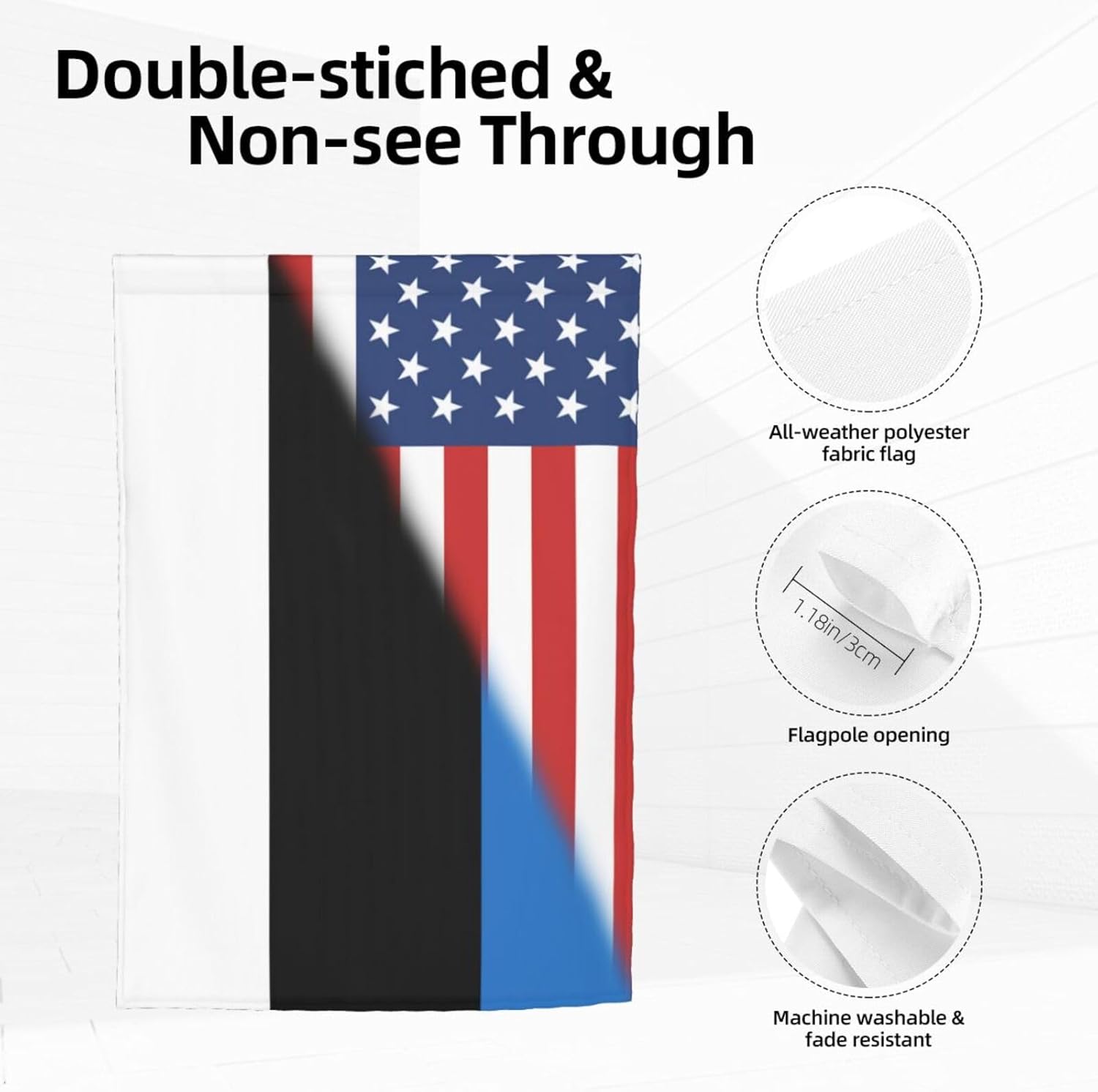 Bandera de país de Estonia, bandera de jardín americano, 12 x 18 pulgadas, pancartas verticales de doble cara para decoración del hogar, granja,