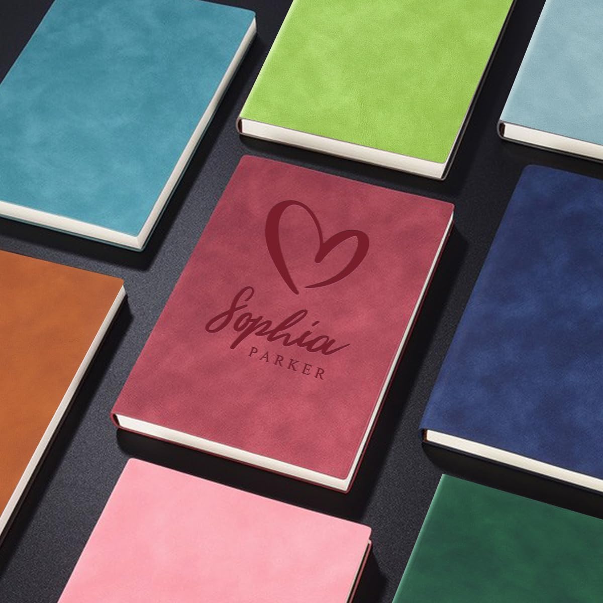 Cuaderno de viaje personalizado de cuero para hombres y mujeres, grabado con nombre, logotipo, regalos personalizados para profesores, estudiantes,
