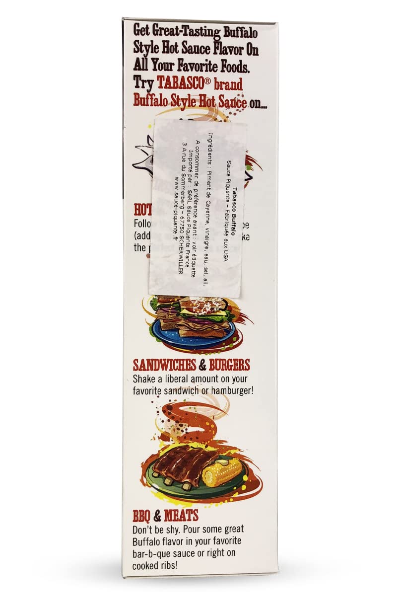 Tabasco Brand – Salsa de pimiento picante estilo ala de búfalo 5 onzas