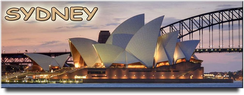 Imán panorámico para nevera de la ópera de Sídney, recuerdo de viaje de Australia