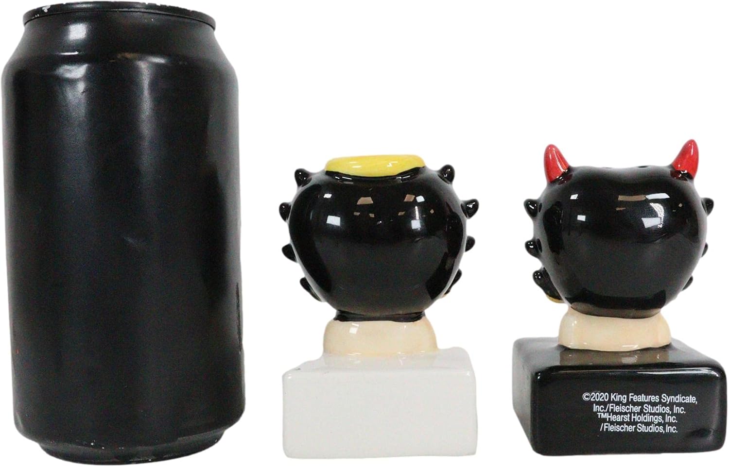 Ebros Gift Novedosa colección de Betty Boop con halo y cuernos de cerámica cómica de sal y pimentero, juego de figuras coleccionables americanas