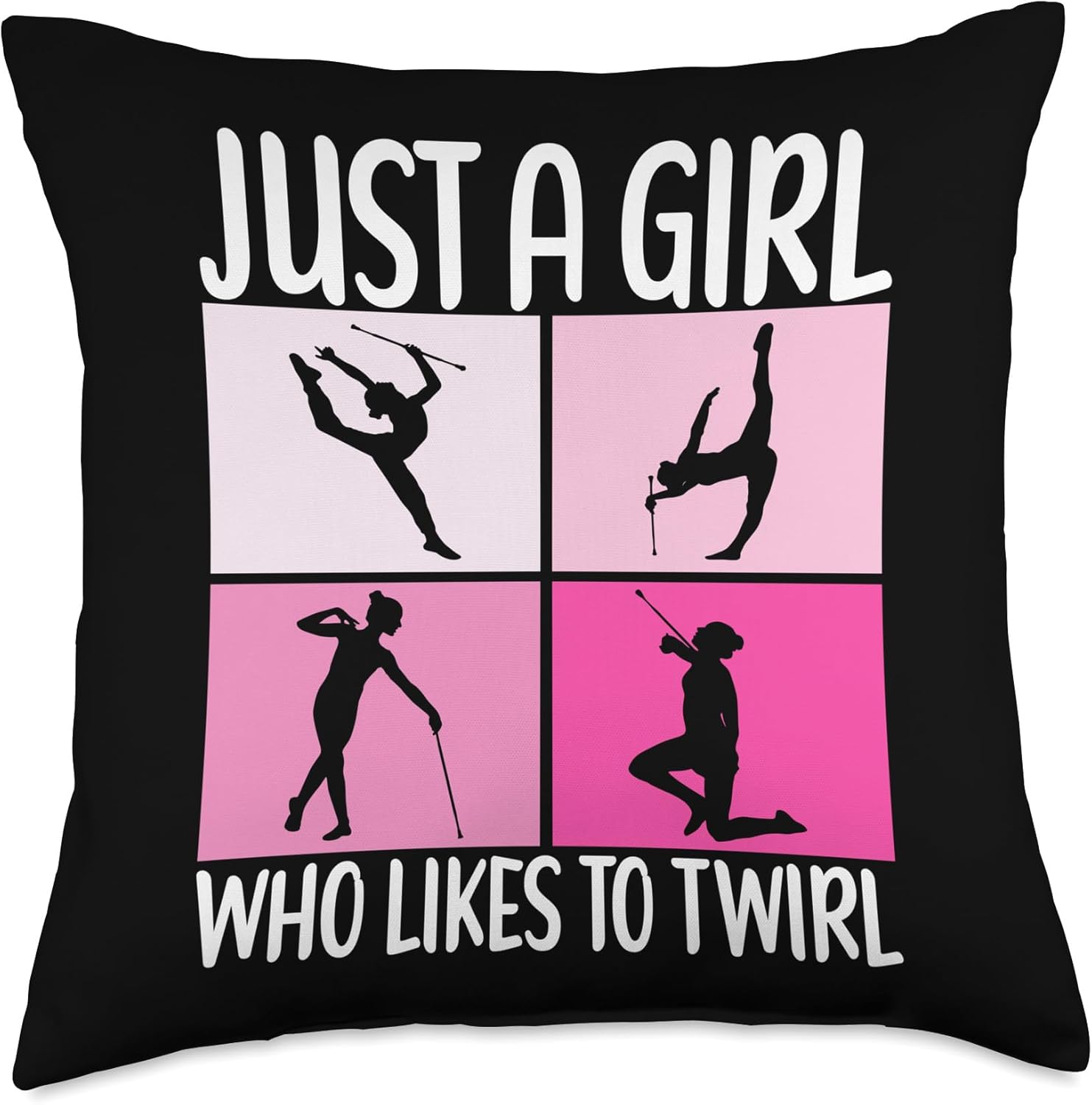 Baton Twirling Apparel Baton Twirler Majorette Twirling Outfit Majorette Baton Twirler Throw Pillow, 18×18, Multicolor