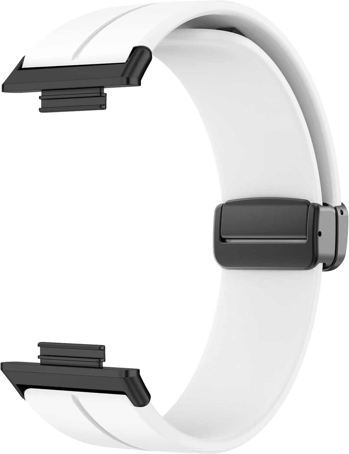 Correa magnética de silicona compatible con Huawei Watch Fit 2 Smartwatch con hebilla plegable magnética, correa de reloj deportiva de repuesto