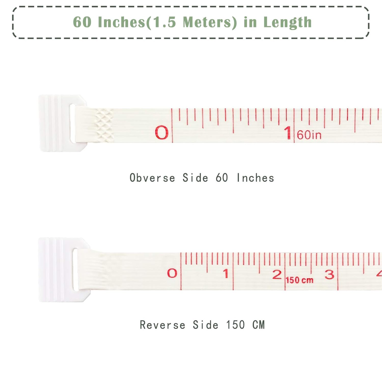 Cinta métrica para medir el cuerpo, cinta métrica de 60 pulgadas para medidas corporales, cinta métrica suave de doble escala, 2 cintas métricas de