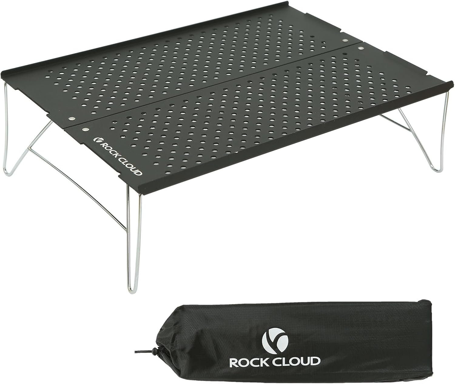 ROCK CLOUD Mini mesa de camping compacta Mesa plegable ultraligera para mochileros campamento senderismo playa picnic barbacoa