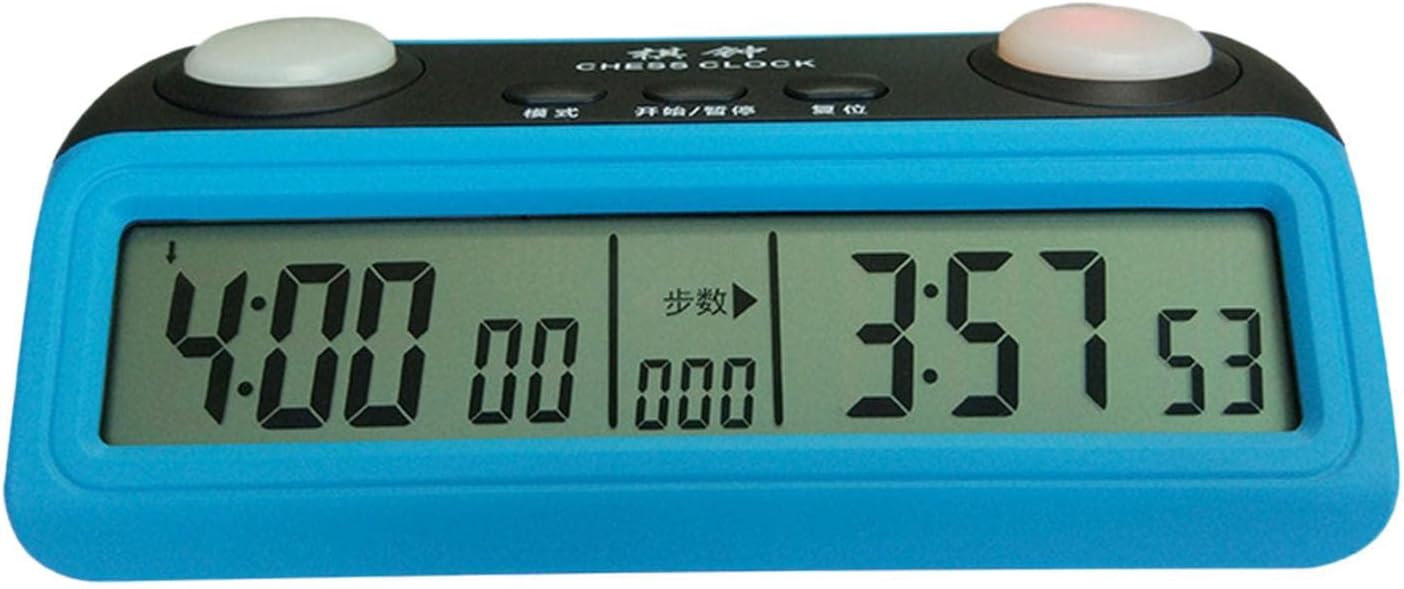 rockible Temporizador de reloj de ajedrez para juegos de mesa, temporizador electrónico de cuenta hacia arriba, temporizador digital de ajedrez para
