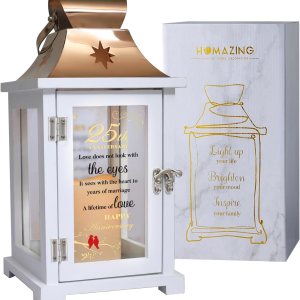 Linterna de aniversario de boda, el mejor regalo de boda del 25 aniversario para parejas, padres, esposa, marido, plata, 25 años de matrimonio para Linterna de aniversario de boda, el mejor regalo de boda del 25 aniversario para parejas, padres, esposa, marido, plata, 25 años de matrimonio para
