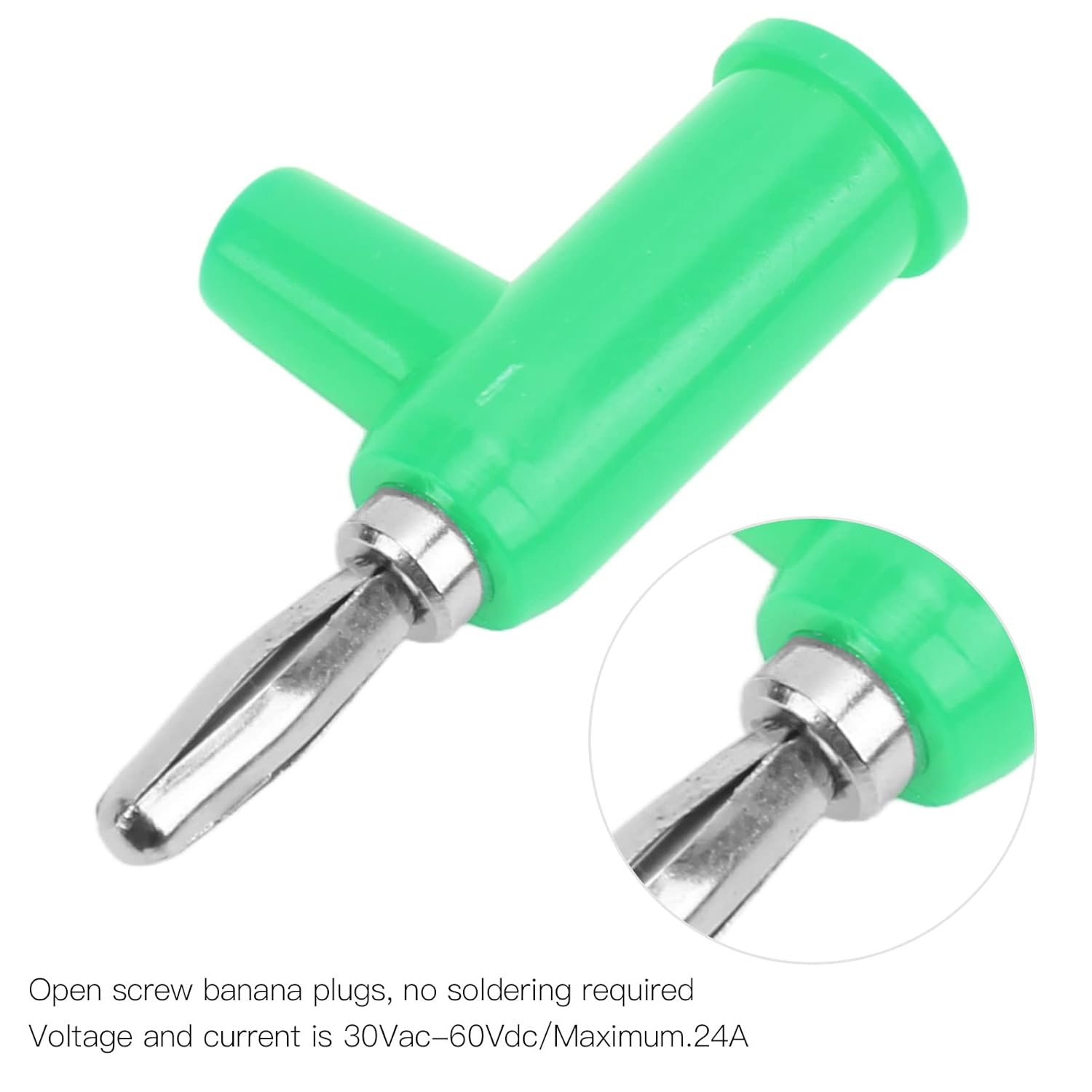 10 conectores apilables tipo banana de 0.2 pulgadas, latón sin soldadura, tamaño estándar, apilable, para accesorios de seguridad, 10 unidades