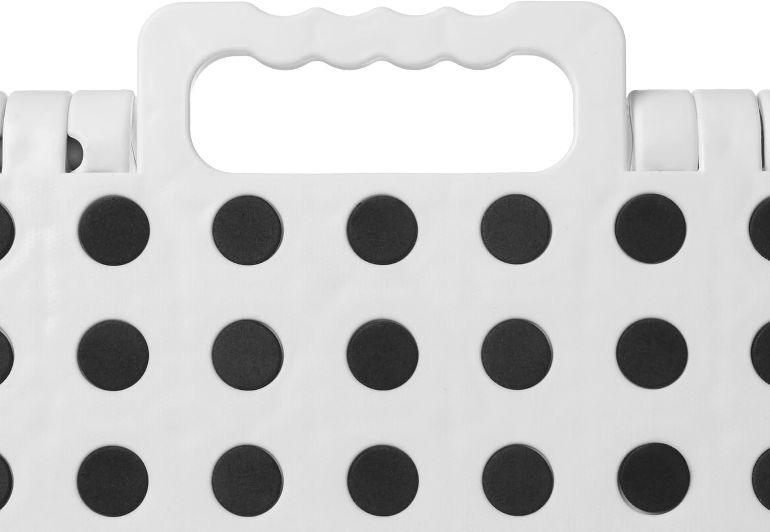 Casafield Taburete plegable de 16 pulgadas con asa, blanco, portátil, plegable, pequeño taburete de plástico para adultos, uso en la cocina, baño y