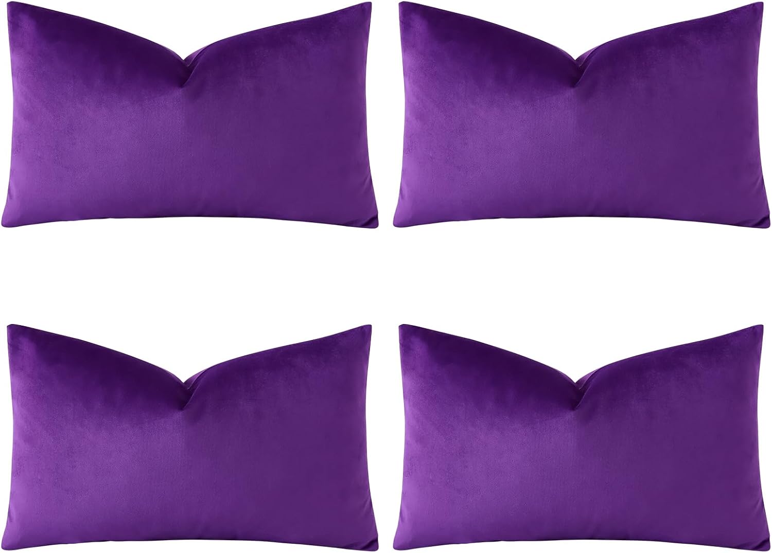 OTOSTAR Juego de 4 fundas de almohada decorativas de terciopelo suave, fundas de cojín de lujo para sofá, automóvil, patio, dormitorio, sala de