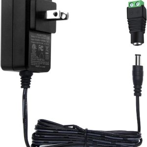 Adaptador de fuente de alimentación de 12V 2A, CA 100-240V a CC 12V 2000mA 24W 0.217 in* 0.083 in adaptador con conector de barril hembra CC a Adaptador de fuente de alimentación de 12V 2A, CA 100-240V a CC 12V 2000mA 24W 0.217 in* 0.083 in adaptador con conector de barril hembra CC a
