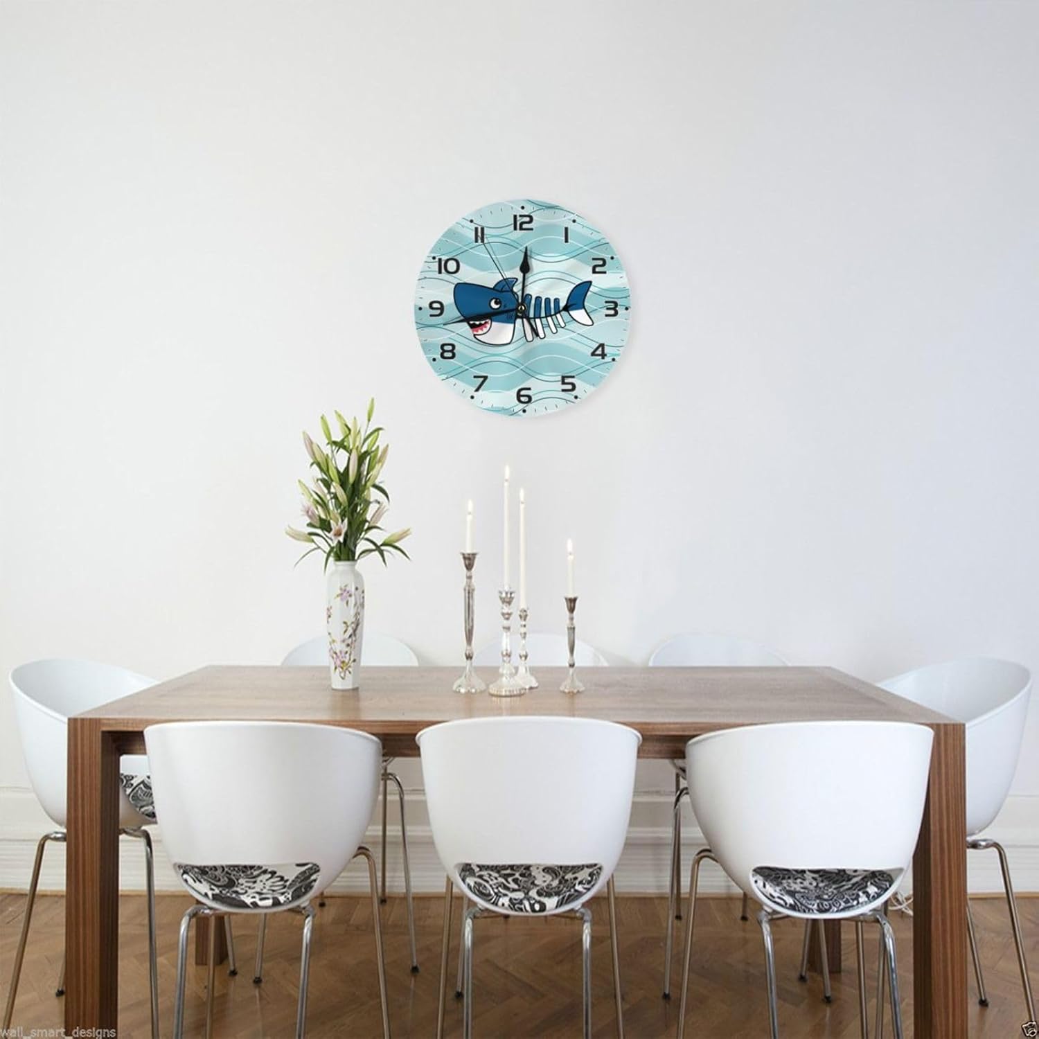 Reloj de pared para niños de 10 pulgadas, silencioso, sin tictac, fácil de leer, reloj de pared para niños y niñas, decorativo para habitación de